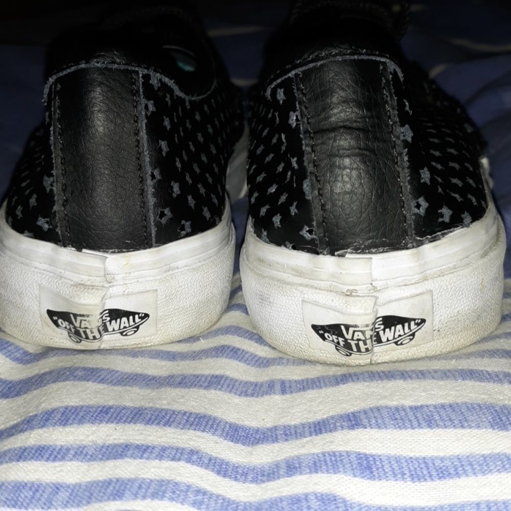 Vans Black Star Perf Lace Up Skate Shoes W7 M5.5 - Picture 5 of 8